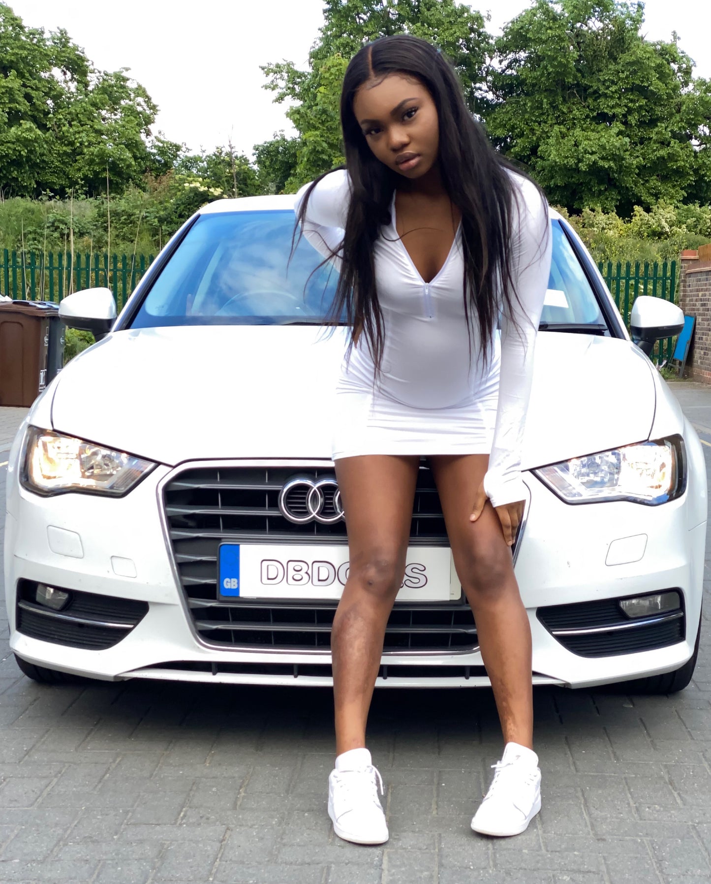 Biker Dress - WHITE