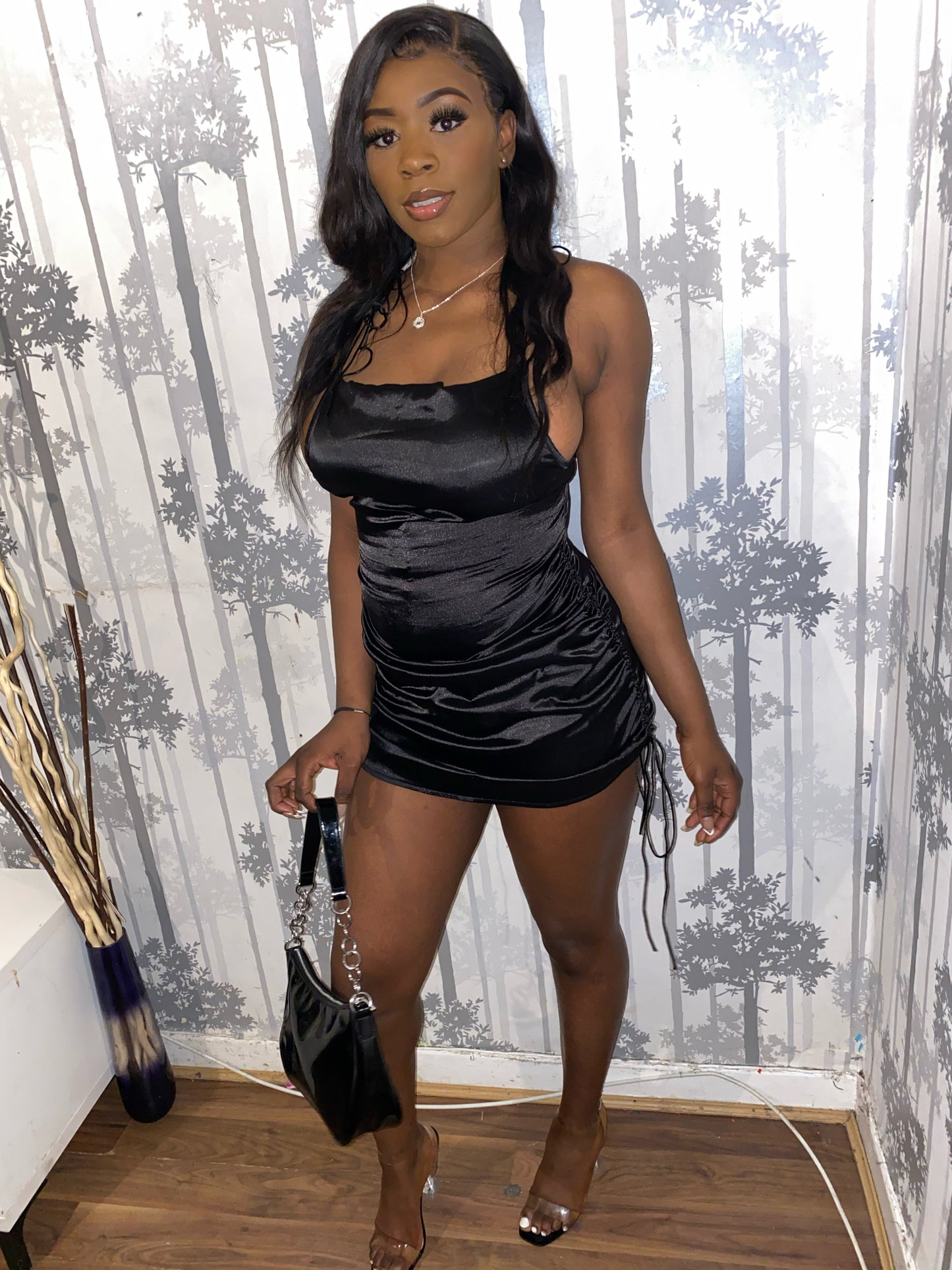 Spaghetti Satin Dress
