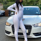 ‘ADORE’ White Split Jumpsuit