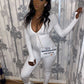 ‘ADORE’ White Split Jumpsuit